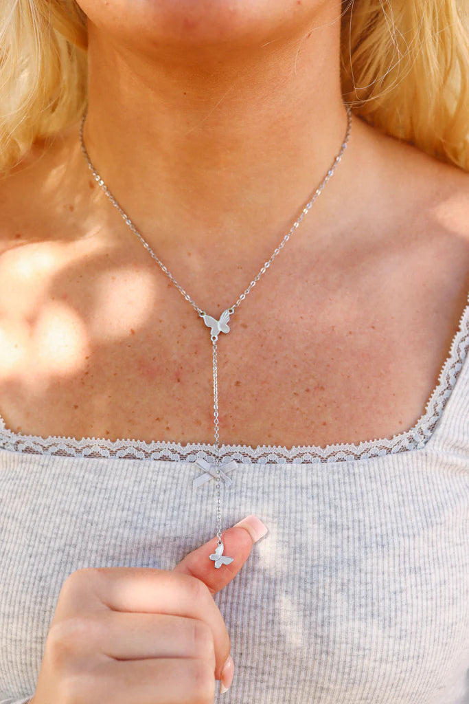 Butterfly Lariat Necklace