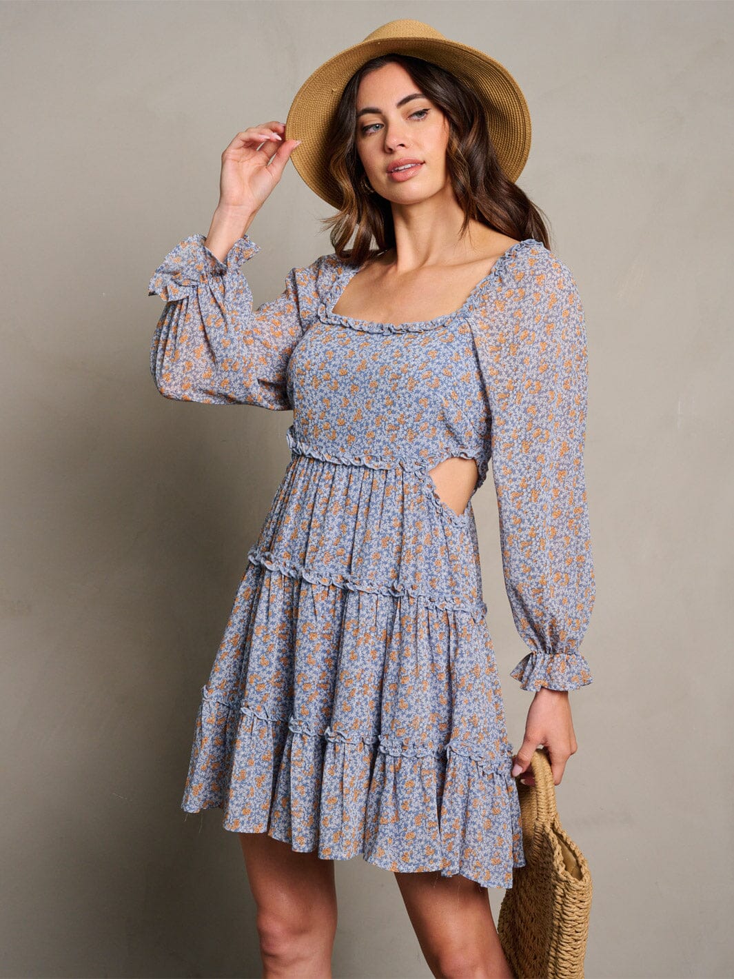 Floral Cutout Dress
