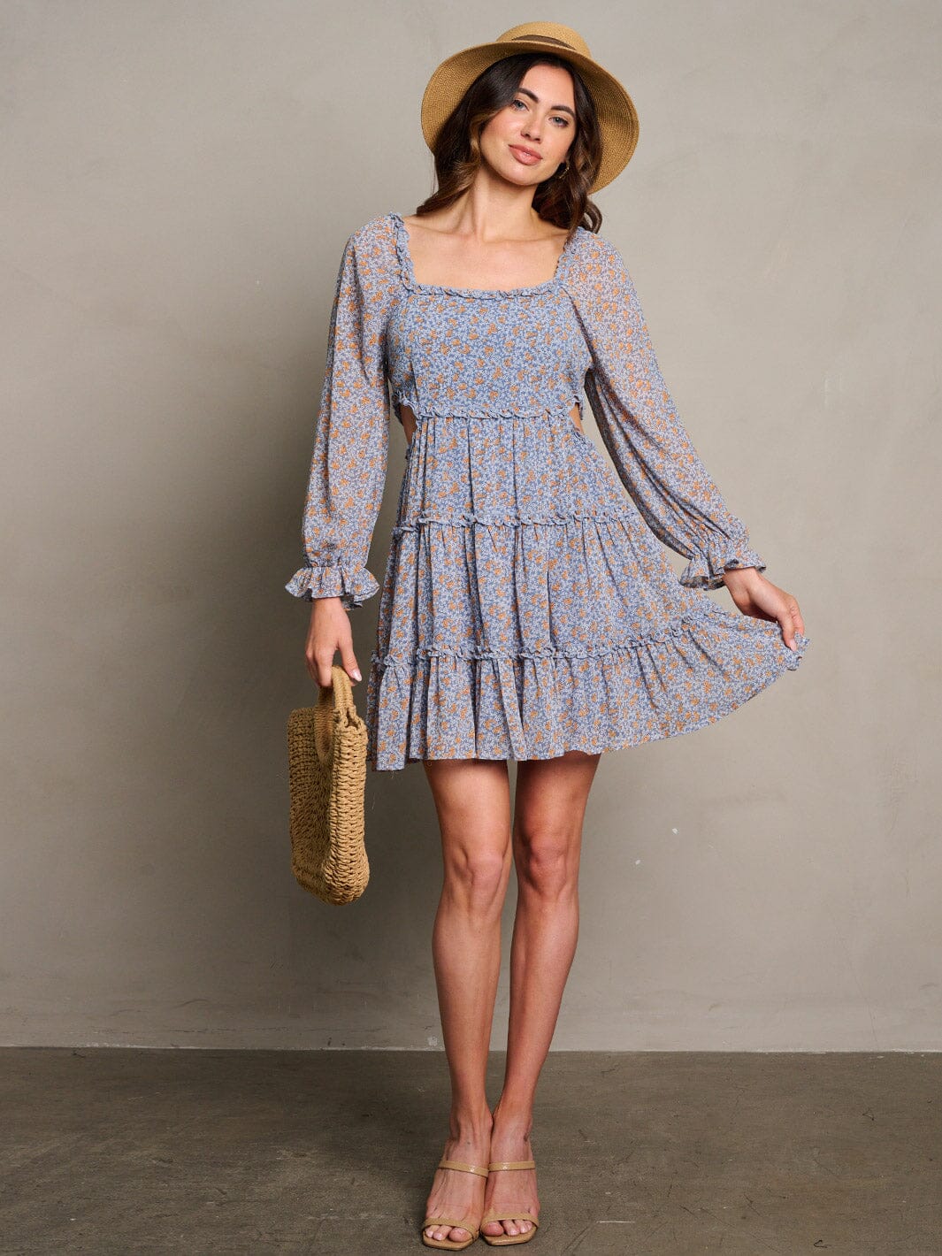 Floral Cutout Dress