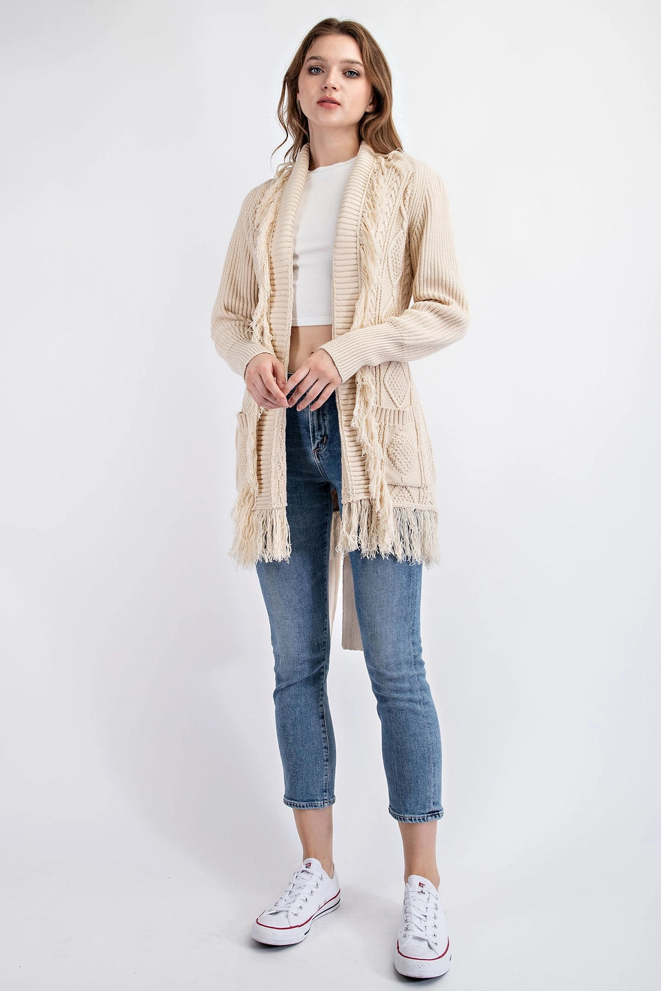 Fringe Knit Cardigan