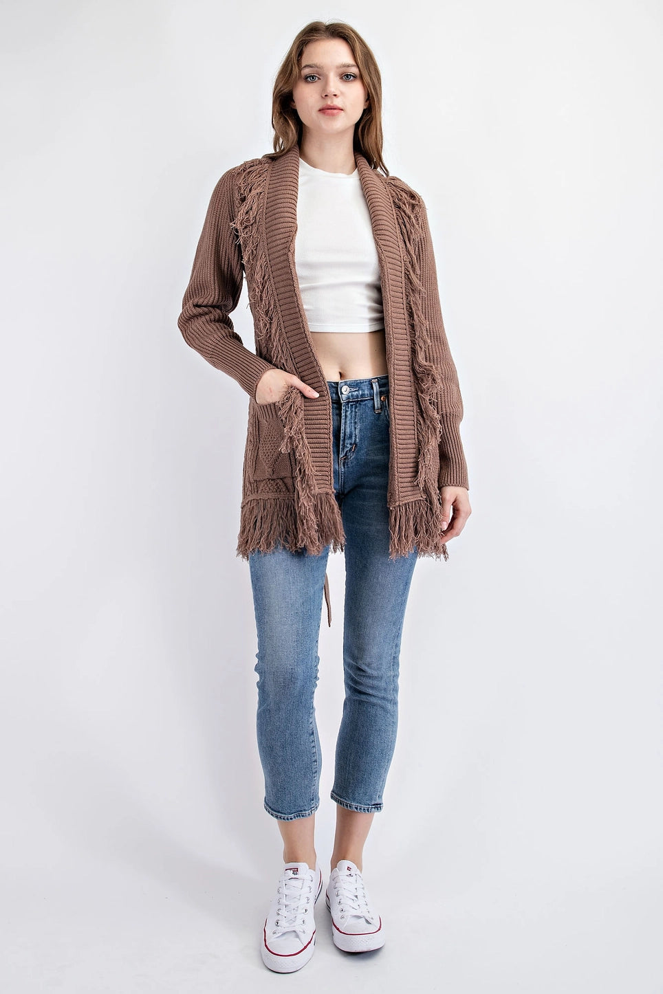 Fringe Knit Cardigan