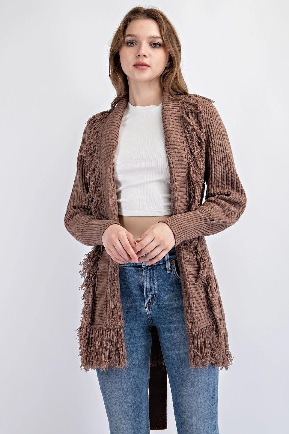 Fringe Knit Cardigan