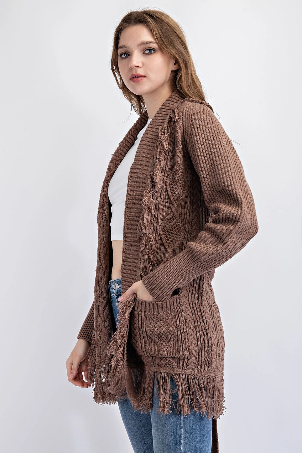 Fringe Knit Cardigan