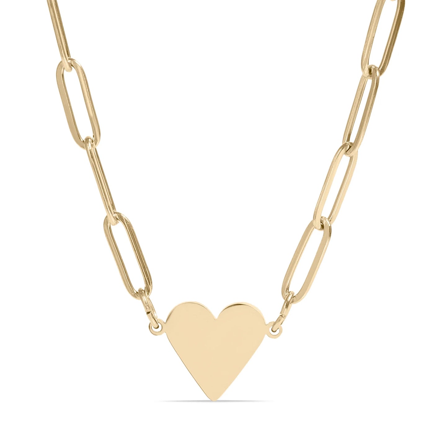 1 Heart Paperclip Necklace