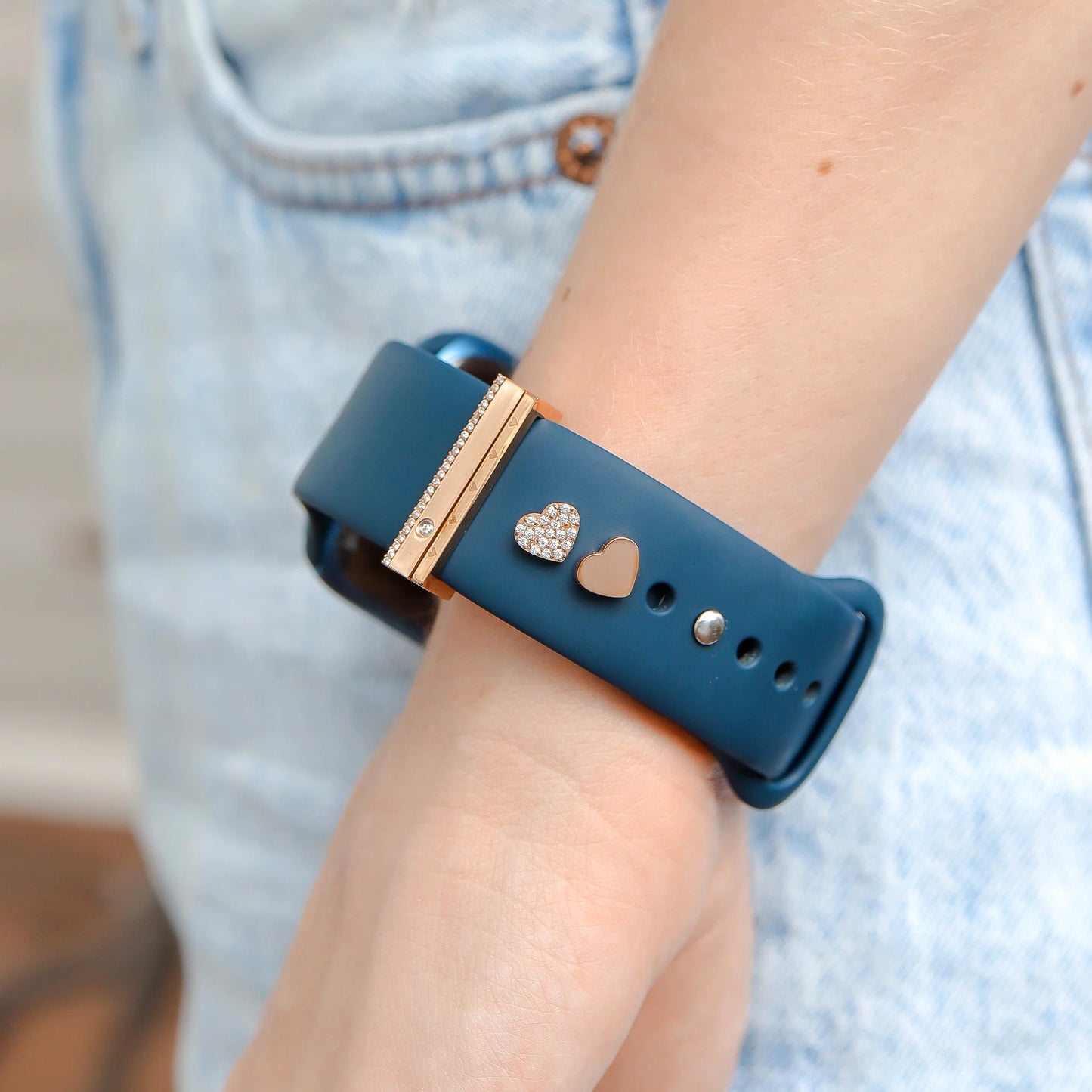 Smart Watch Heart Charm Set