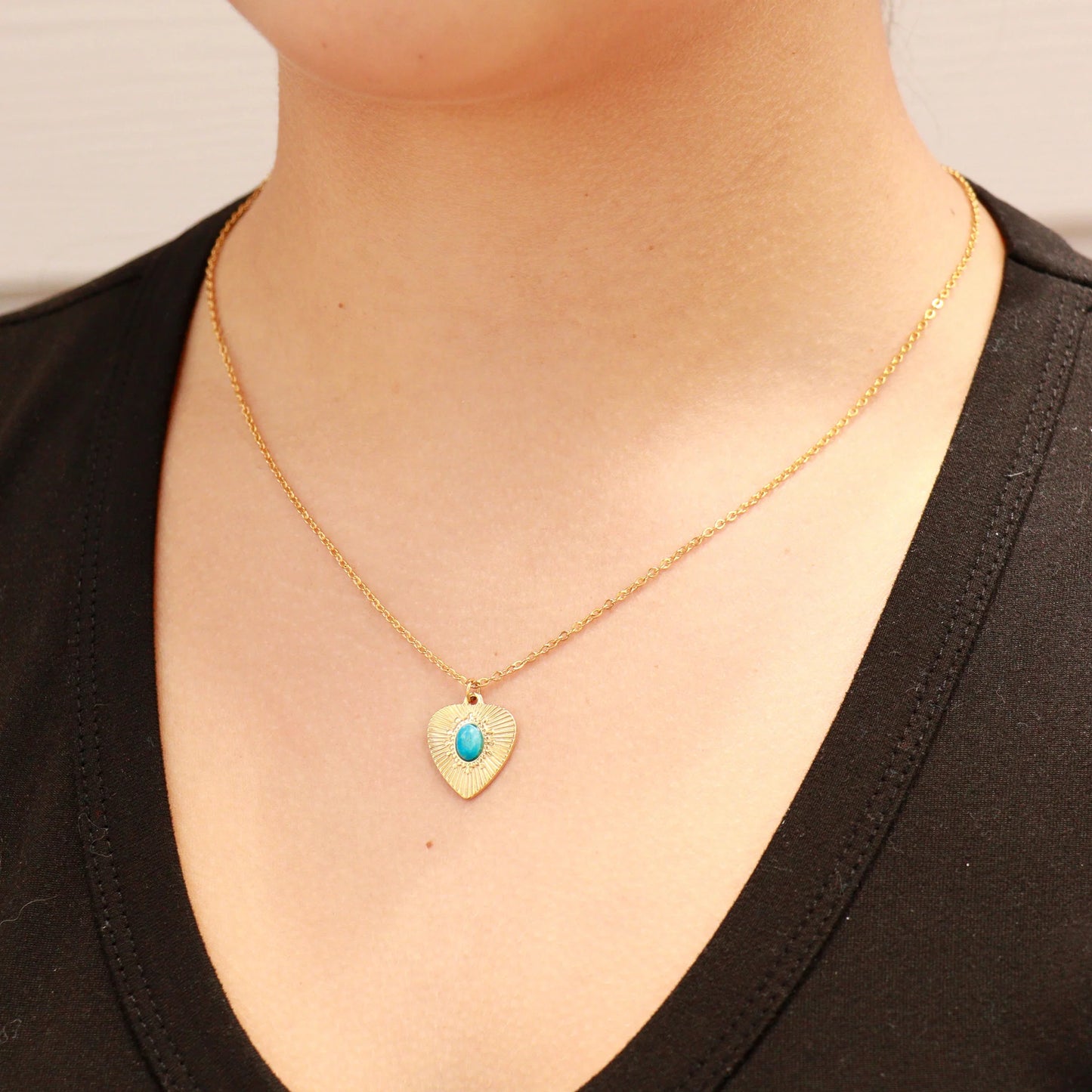 Turquoise Heart Charm