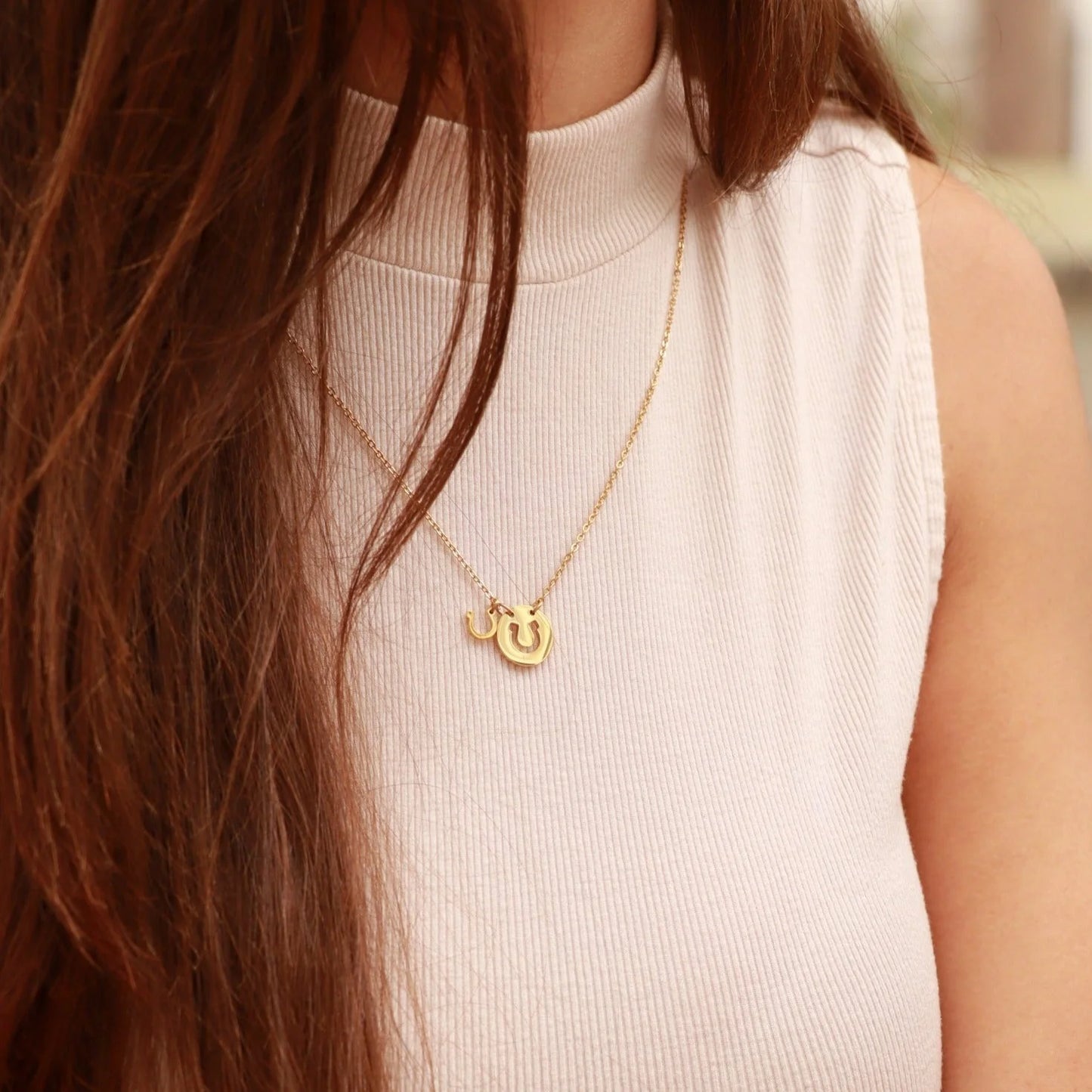 Horseshoe Cutout Necklace