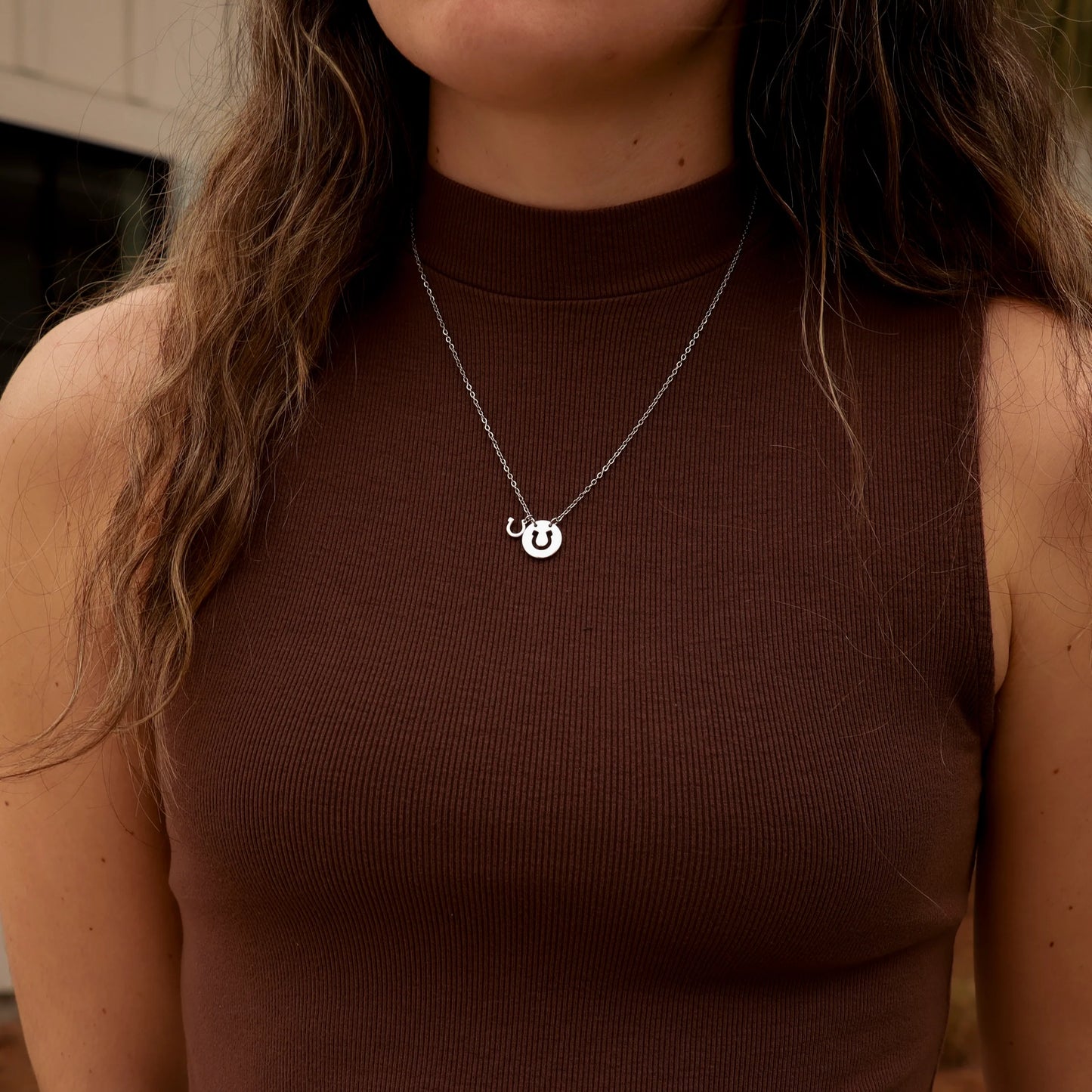 Horseshoe Cutout Necklace
