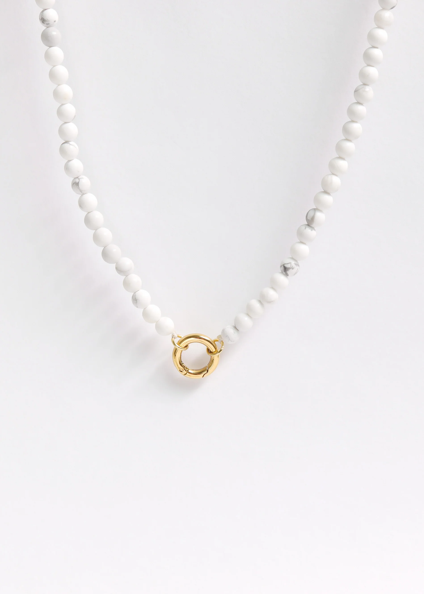 Howlite Charm Keeper Necklace
