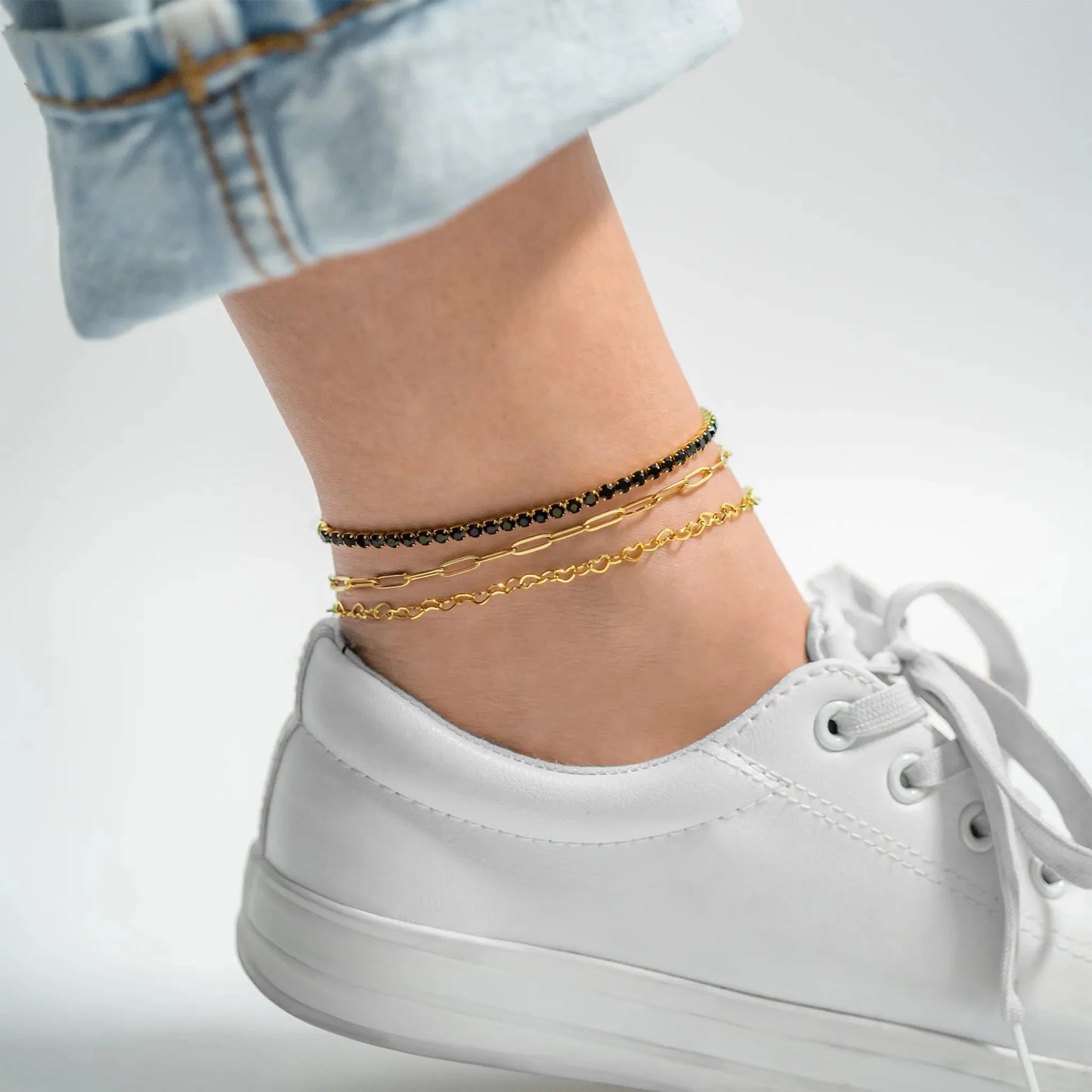 Intertwined Hearts Anklet