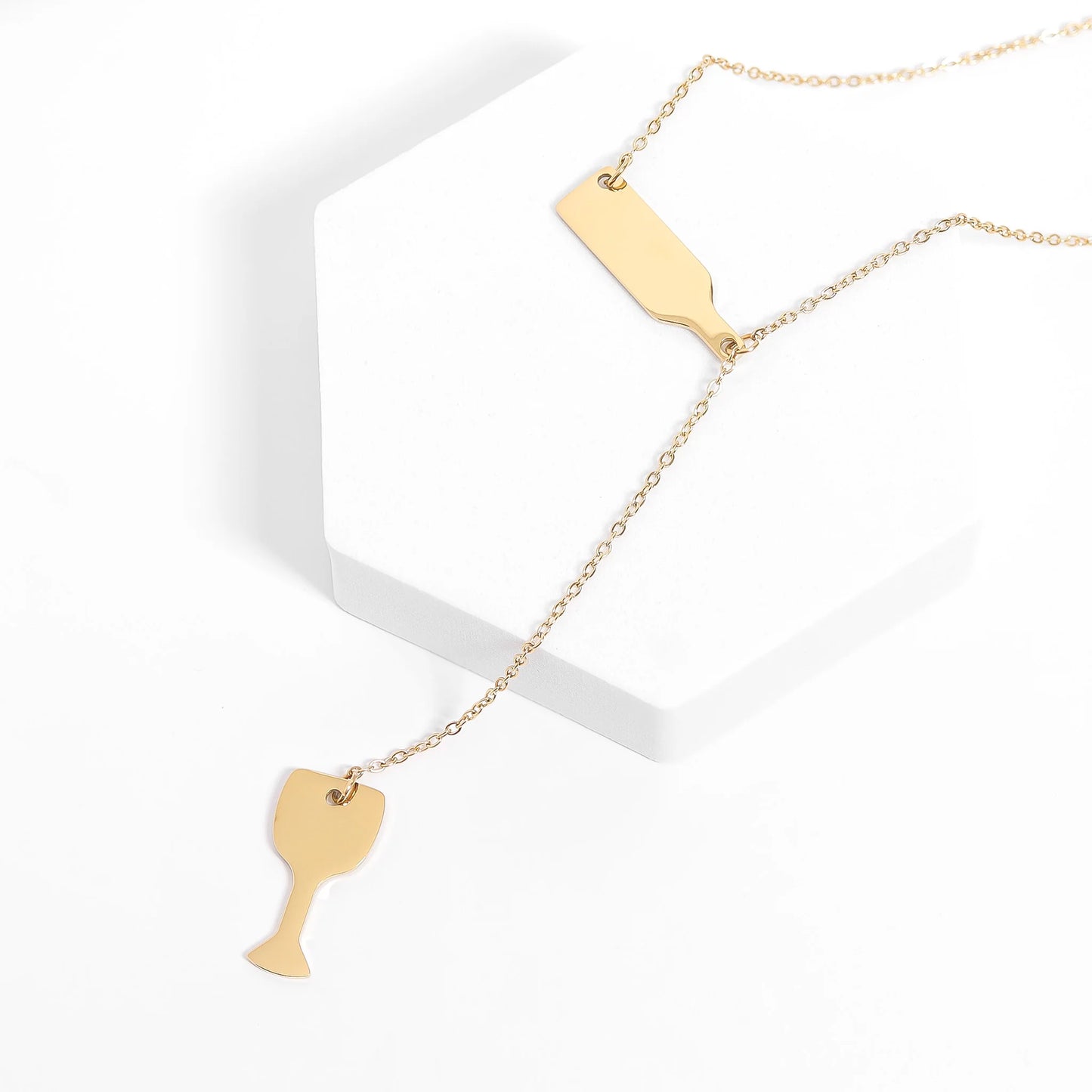 Wine Glass Lariat Necklace
