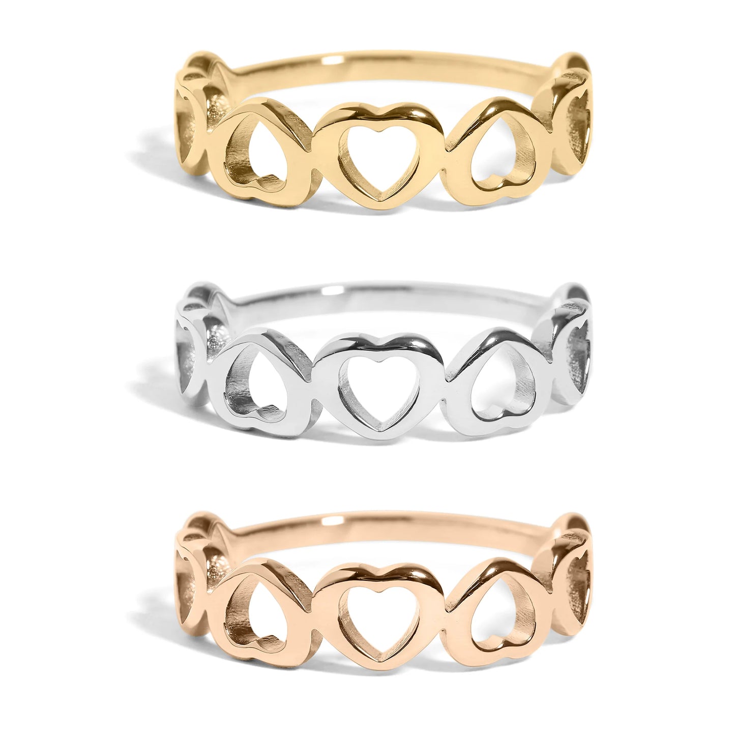 Multi Heart Stacking Ring