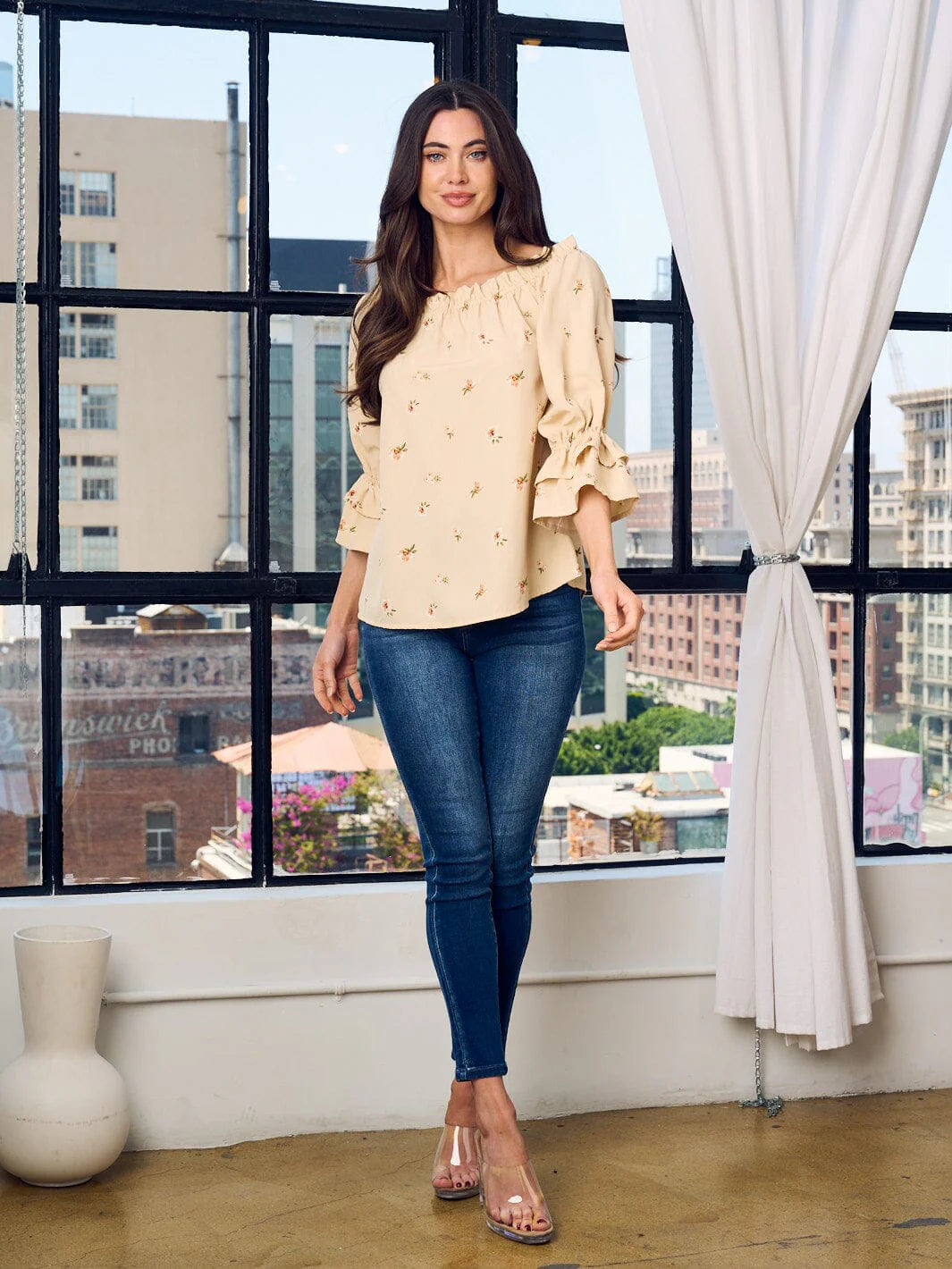 Off Shoulder Floral Top