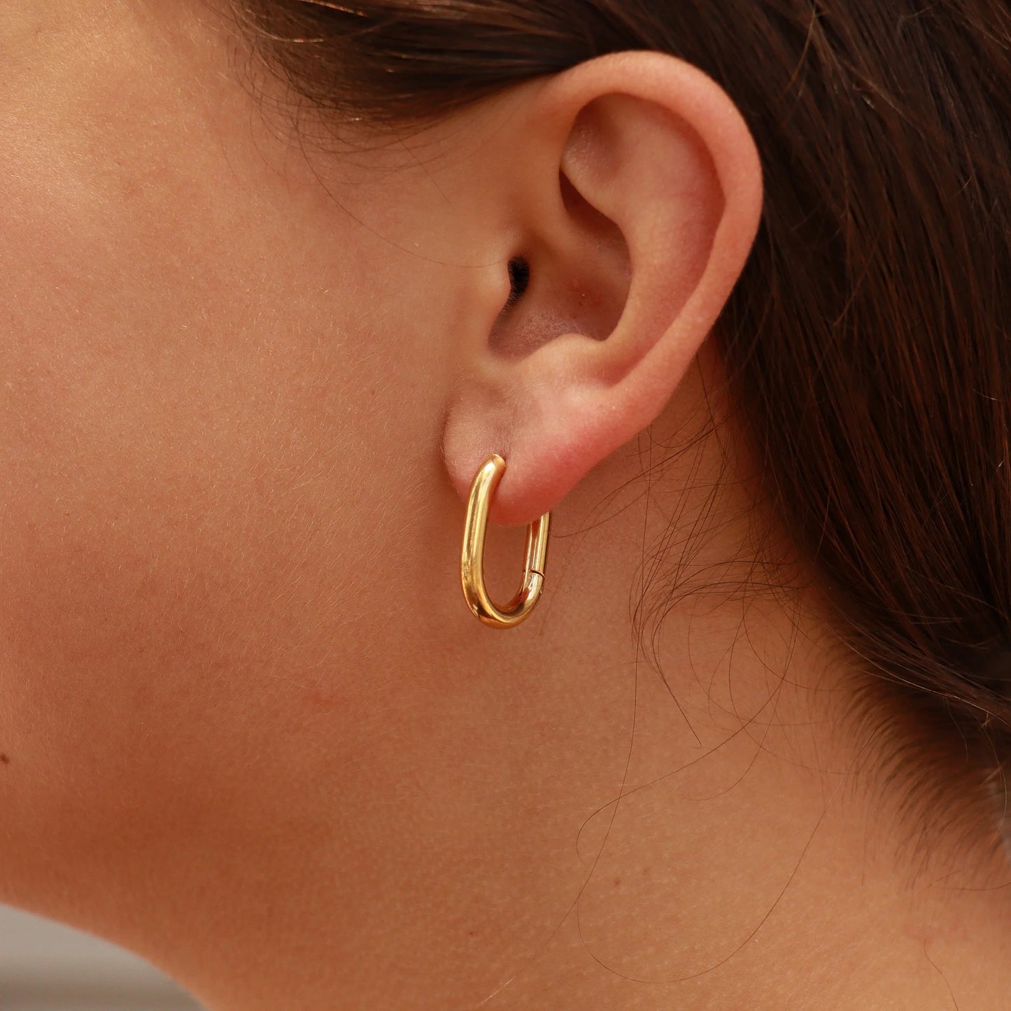 Oval Hoop Earrings