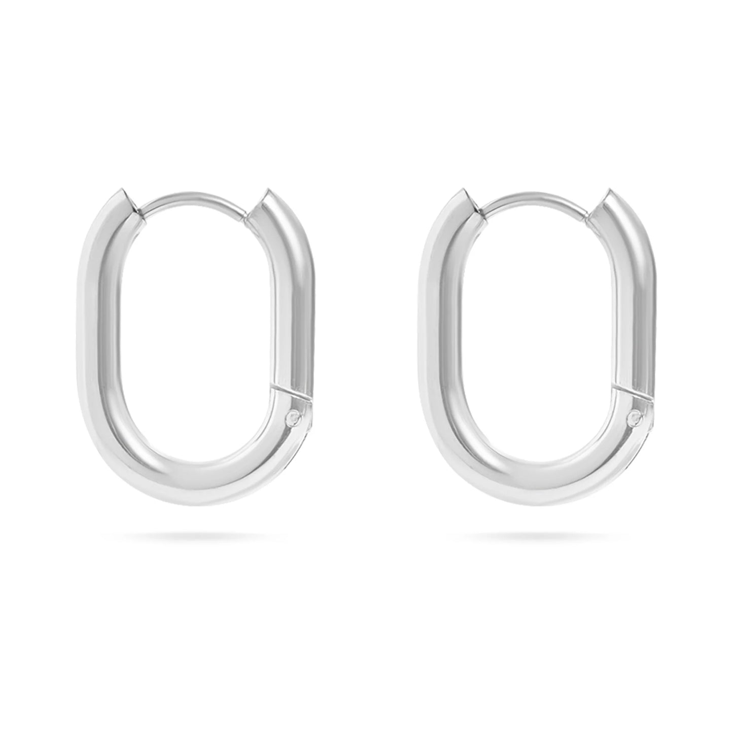 Oval Hoop Earrings