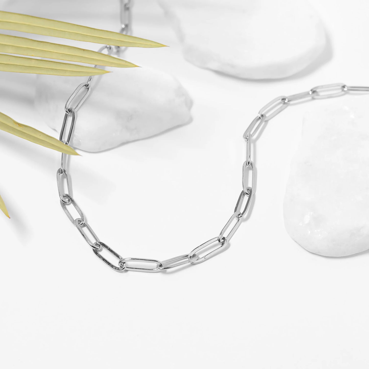 Charm Bar Paperclip Necklace 4mm
