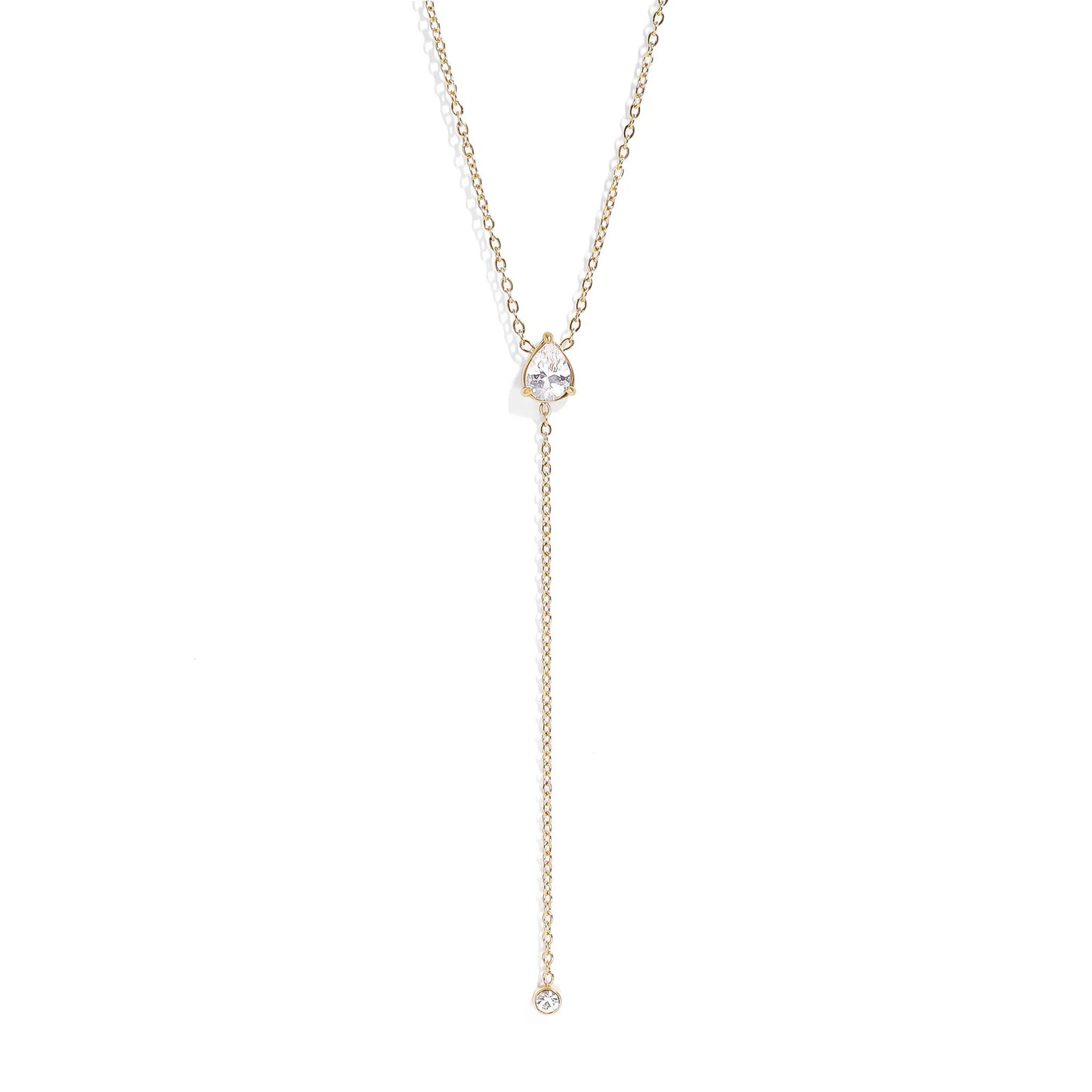 Teardrop Lariat Necklace
