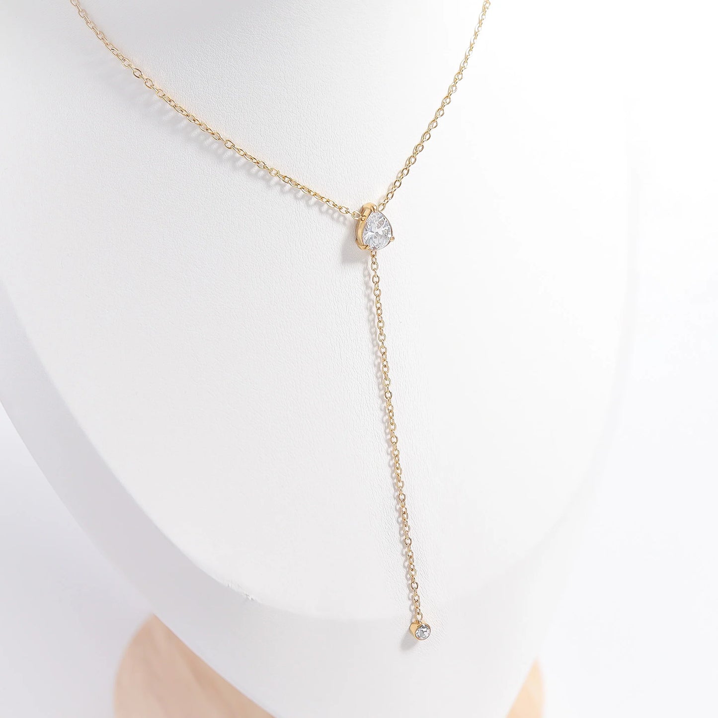 Teardrop Lariat Necklace