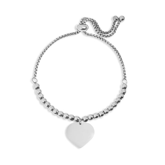 Adjustable Heart Beaded Bracelet