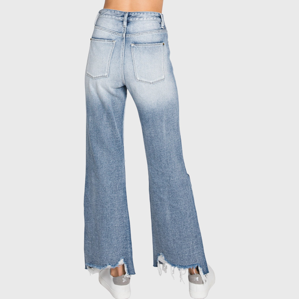 High Waisted Vintage Distressed Jeans