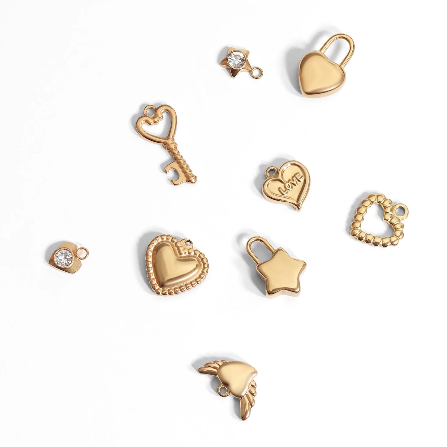 Heart Key Charm