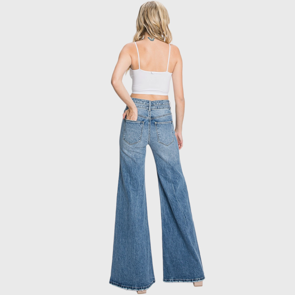 High Waisted Vintage Wide Leg Jeans