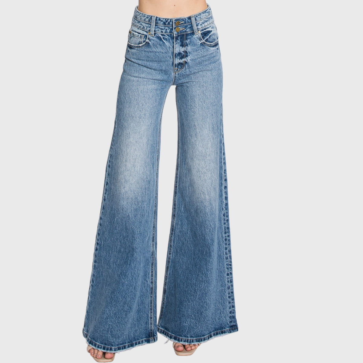 High Waisted Vintage Wide Leg Jeans
