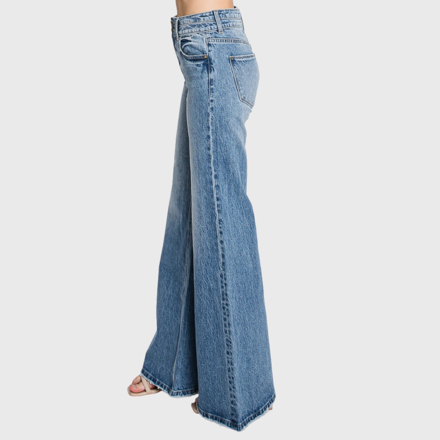 High Waisted Vintage Wide Leg Jeans