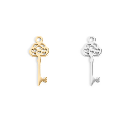 Fancy Flower Key Charm