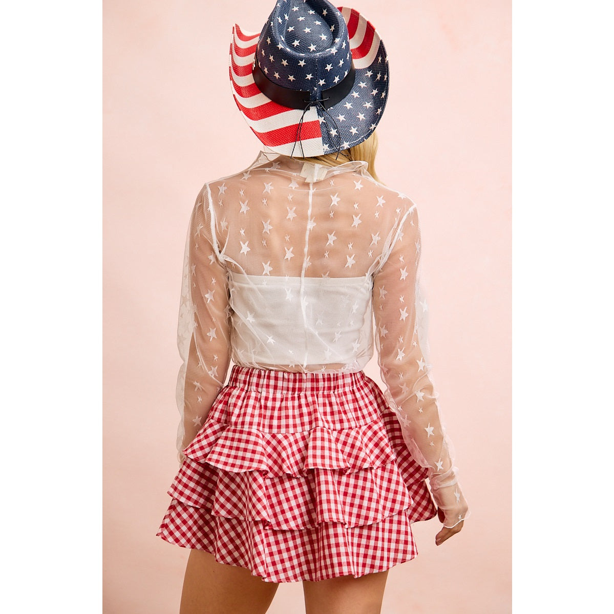 Lace Mesh Stars Top