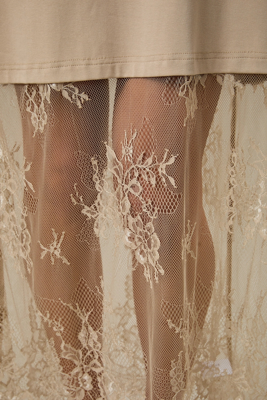 Lace T-Shirt Maxi Dress