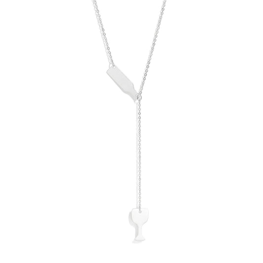 Wine Glass Lariat Necklace