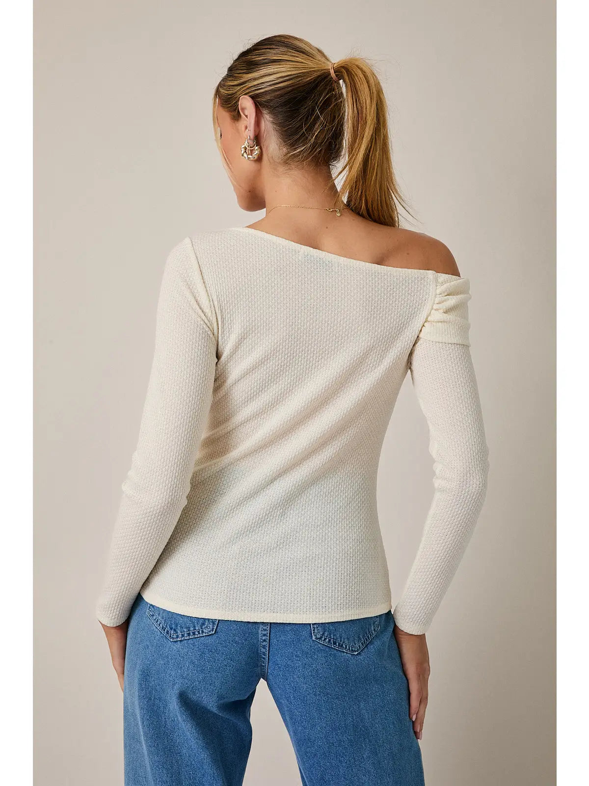 Off Shoulder Foldover Top