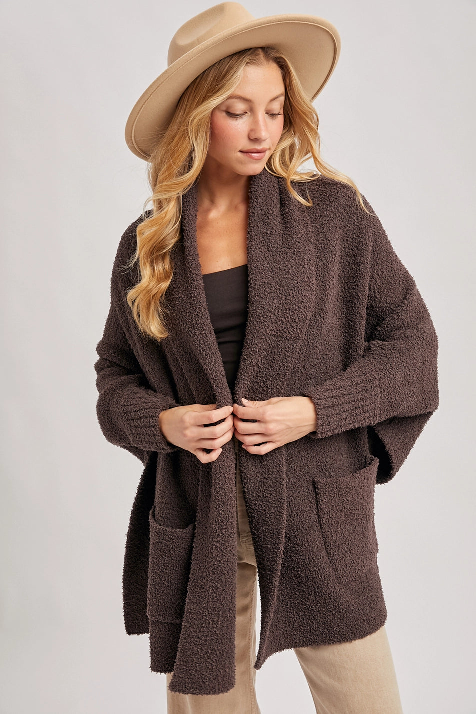 Luxe Blanket Wrap Boucle Cardigan
