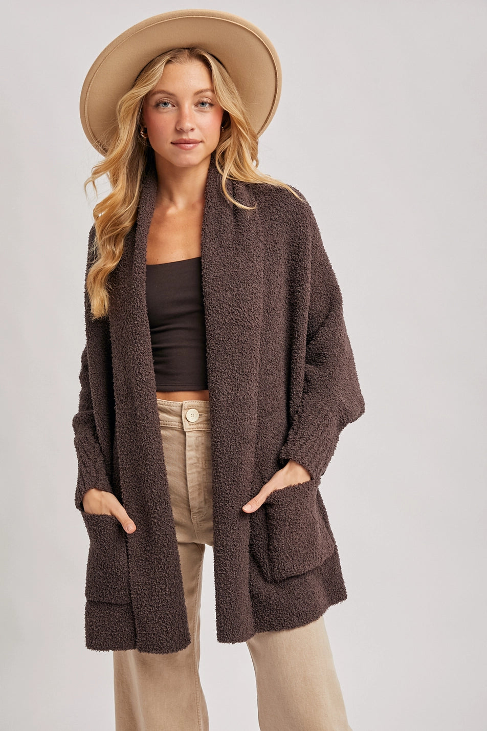 Luxe Blanket Wrap Boucle Cardigan