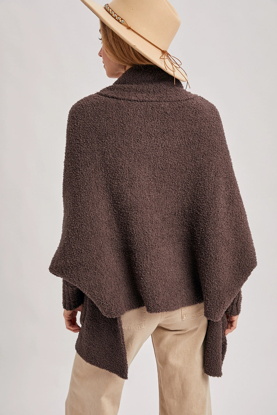 Luxe Blanket Wrap Boucle Cardigan