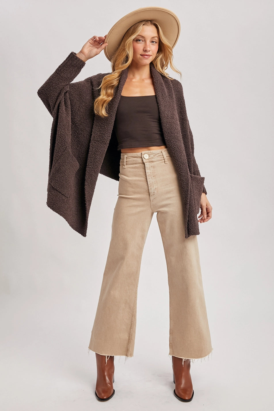 Luxe Blanket Wrap Boucle Cardigan