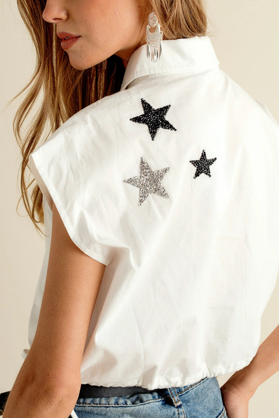 Star Patch Sleeveless Shirt