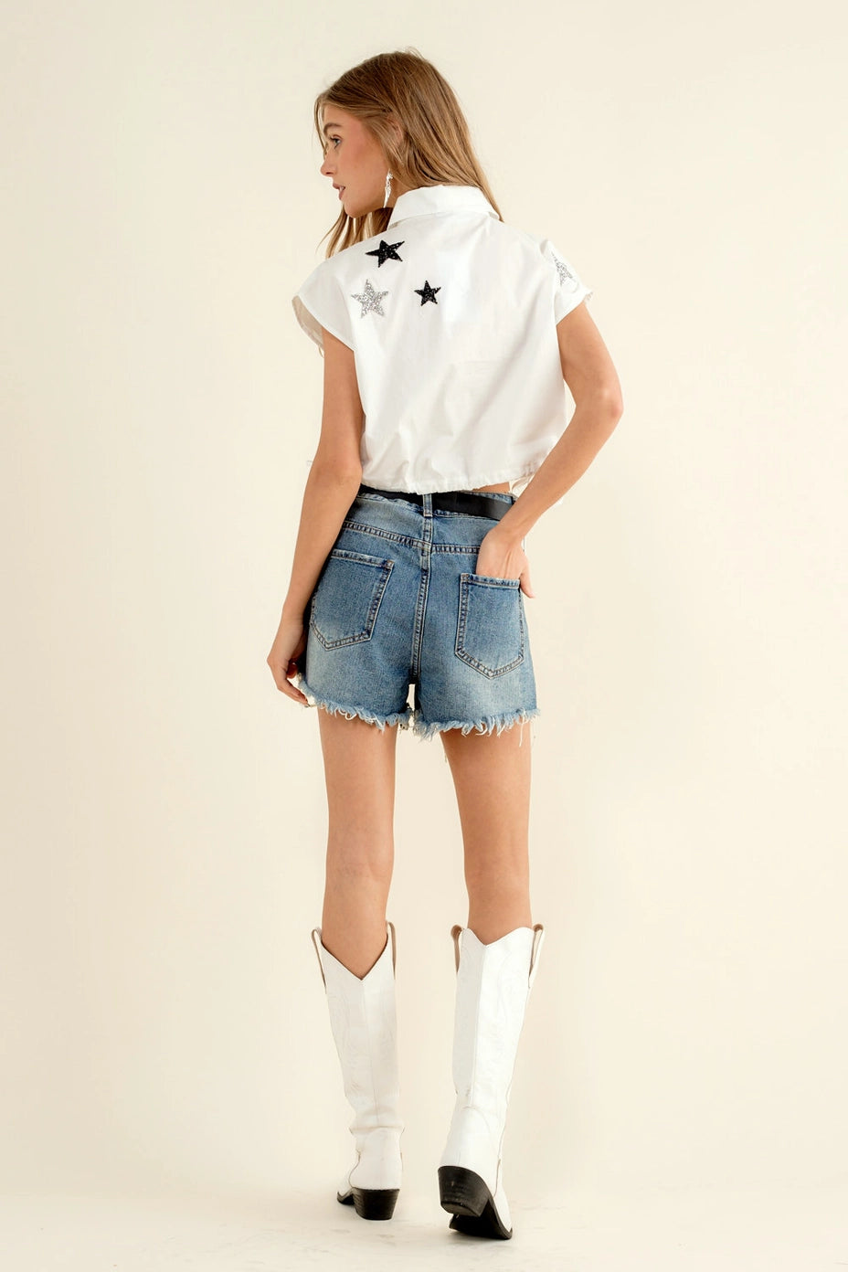 Star Patch Sleeveless Shirt
