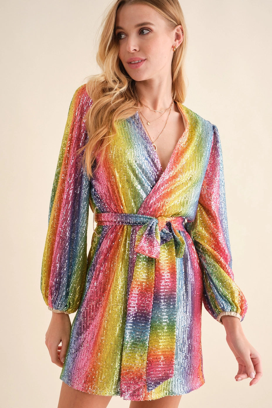 Rainbow Sequins Dress