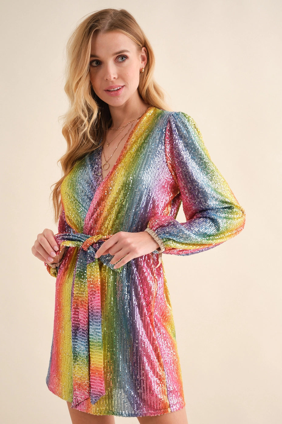 Rainbow Sequins Dress