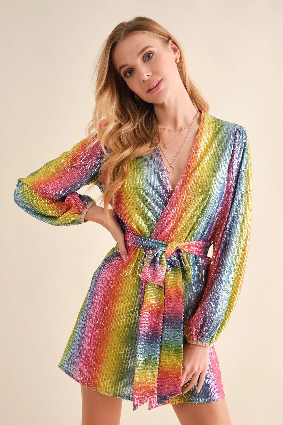 Rainbow Sequins Dress