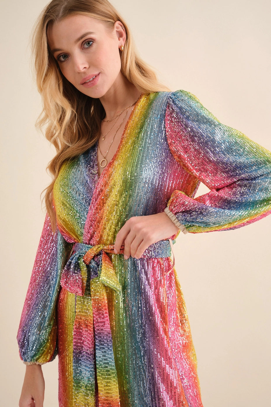 Rainbow Sequins Dress