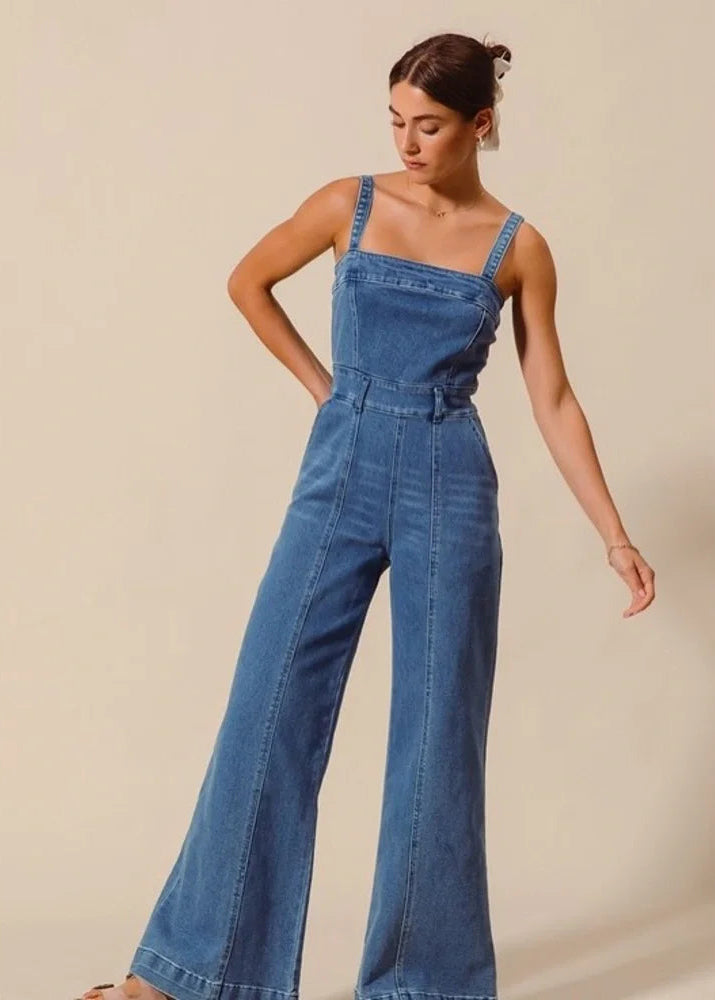 Retro Denim Jumpsuit