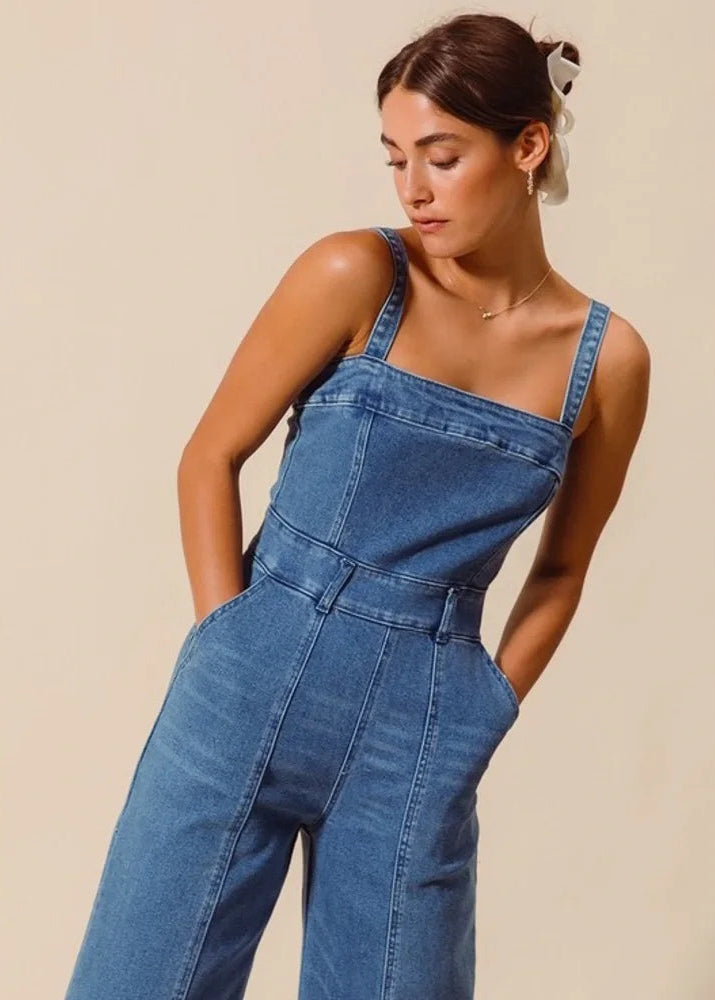 Retro Denim Jumpsuit