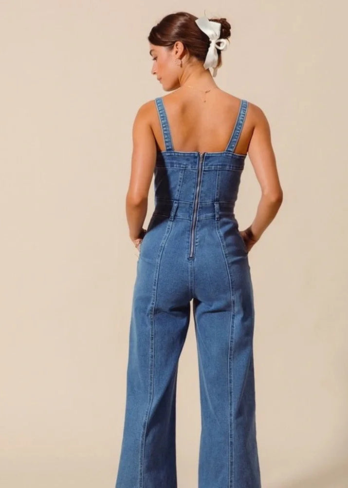 Retro Denim Jumpsuit