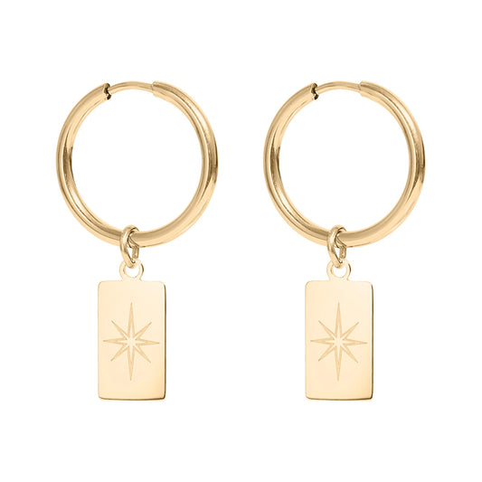 Starburst Hoop Earrings