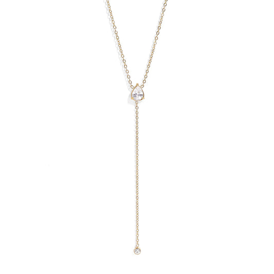 Teardrop Lariat Necklace