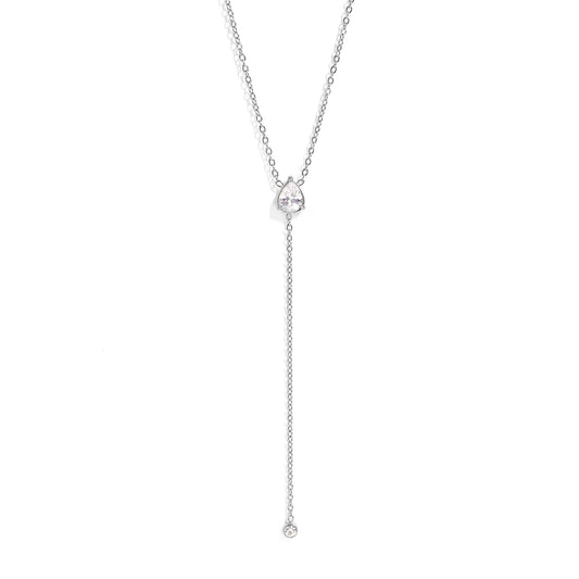 Teardrop Lariat Necklace