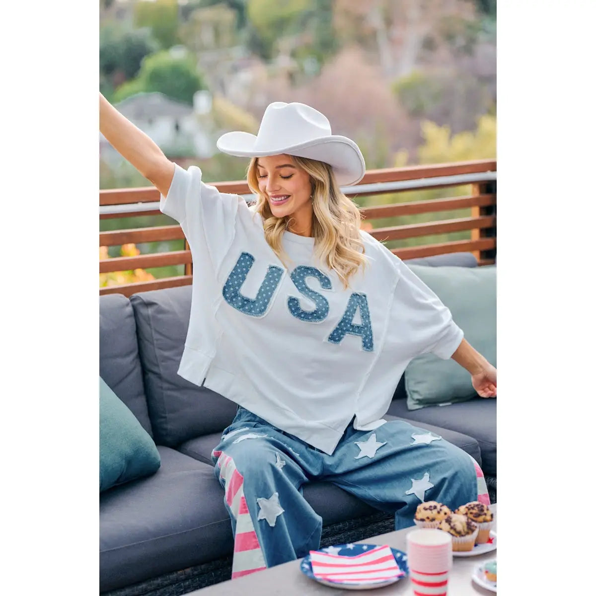 USA Patchwork Top